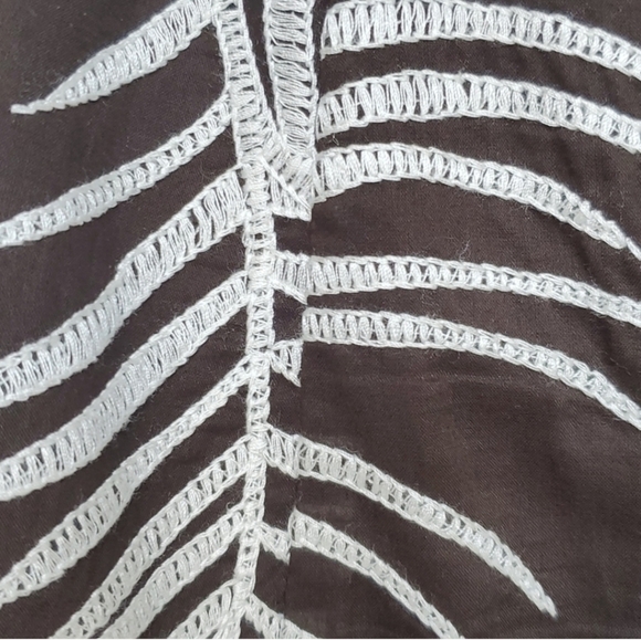 Ann Taylor Fern Embroidered Brown Skirt - Picture 3 of 5